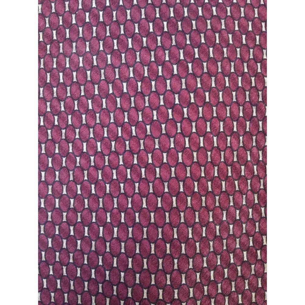 Vintage Kenneth Cole New York 100% Silk Burgundy Patterned Classic 4" Wide Tie
